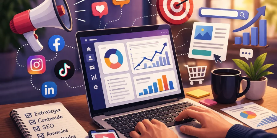 Espacio de trabajo creativo y digital